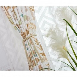 Verduisteringsgordijn Op Maat Gemaakt Voor Woonkamer, Slaapkamer, Nordic Bedrukte Bladeren