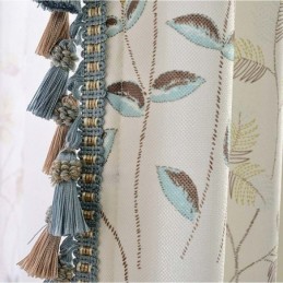 Retro Landelijk Semi Verduisterend Gordijn Op Maat Gemaakt Gordijn Bloemenprint Woonkamer