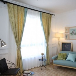 Modern Katoenen Gordijn Op Maat Gemaakt Gordijn Plant Jacquard Voor Woonkamer Slaapkamer