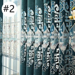 Luxe Gordijn Op Maat Gemaakt Met Borduurpatroon Voor Woonkamer/Slaapkamer