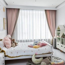 Modern Stikselgordijn Op Maat Gemaakt Gordijn Pied-De-Poule Verduisterend Voor Woonkamer Slaapkamer