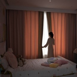 Modern Stikselgordijn Op Maat Gemaakt Gordijn Pied-De-Poule Verduisterend Voor Woonkamer Slaapkamer