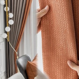 Modern Stikselgordijn Op Maat Gemaakt Gordijn Van Chenille, Verduisterend Voor Woonkamer En Slaapkamer