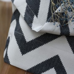 Luxe Jacquard Gordijnen Golvend Gestreept Verduisterend Voor Woonkamer