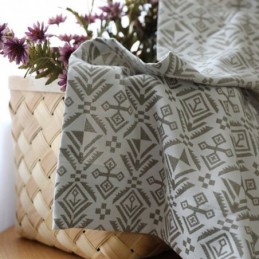 Luxe Jacquard Gordijnen Geometrische Verduistering Voor Woonkamer