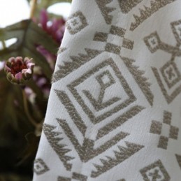 Luxe Jacquard Gordijnen Geometrische Verduistering Voor Woonkamer