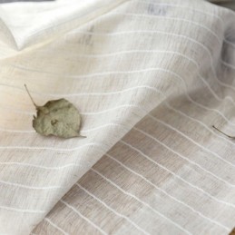 Gestreepte Jacquard-Transparante Gordijnen, Effen Voile Tule Voor De Woonkamer