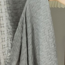 Nordic Plaid Tule Gordijn Op Maat Gemaakt Gordijn Kettingbreiwerk Transparant Voor Woonkamer