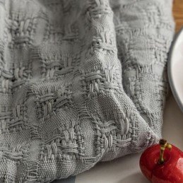 Nordic Plaid Tule Gordijn Op Maat Gemaakt Gordijn Kettingbreiwerk Transparant Voor Woonkamer