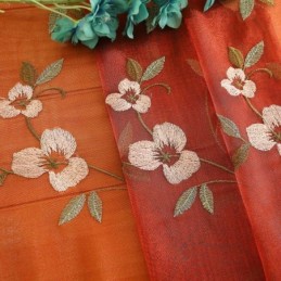 Pastorale Stijl Transparante Gordijn Op Maat Gemaakt Gordijn Frisse Ventilatie Borduurwerk Woonkamer