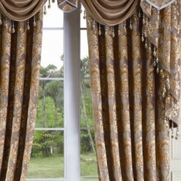 Luxe Chenille Jacquard Raamgordijn Op Maat Gemaakt Gordijn Elegant Ontwerp Voor Slaapkamer Decoratief