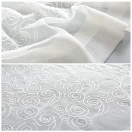 Japanse Stijl Transparante Gordijn Op Maat Gemaakt Gordijn Eenvoudige Wolk Borduurwerk Raamdecoratie