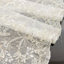 Decoratieve Transparante Gordijnen Op Maat Gemaakt Met Plantenborduursels, Tule Gordijnen, Woonkamer En Slaapkamer