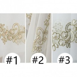 Moderne Minimalistische Transparante Gordijnen Op Maat Gemaakt Met Tule En Plantenborduursels Voor Woonkamer En Slaapkamer