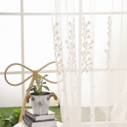 Decoratief Doorschijnend Gordijn Op Maat Gemaakt Gordijn Geborduurd Tule Voor Woonkamer