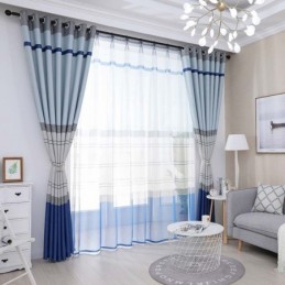 Nordic Verduisteringsgordijn Op Maat Gemaakt Gordijn Strepen Bedrukt Slaapkamer