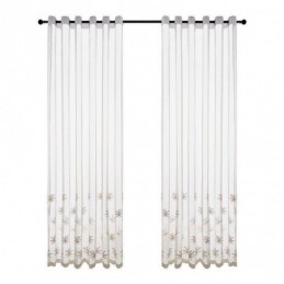 Decoratieve Transparante Gordijnen Op Maat Gemaakt Gordijn Plantenborduurwerk Raamgordijnen Woonkamer Slaapkamer