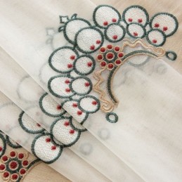 Geborduurde Doorschijnende Tule Gordijnen Elegante Gordijnen Cortinas Voor De Woonkamer