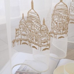 Geborduurde Doorschijnende Tule Gordijnen, Torenvoile Gordijn, Op Maat Gemaakt Gordijn Voor De Woonkamer