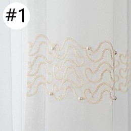 Geborduurde Doorschijnende Tule Gordijnen, Transparante Gordijnen En Cortinas Voor De Woonkamer