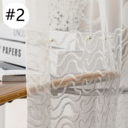 Geborduurde Doorschijnende Tule Gordijnen, Transparante Gordijnen En Cortinas Voor De Woonkamer