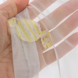 Decoratieve Transparante Gordijnen Op Maat Gemaakt, Geborduurd Met Tule En Snoepmotief Voor De Slaapkamer