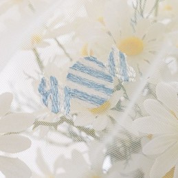 Decoratieve Transparante Gordijnen Op Maat Gemaakt, Geborduurd Met Tule En Snoepmotief Voor De Slaapkamer