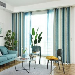 Semi-Verduisterend Gordijn Op Maat Gemaakt Gordijn Met Kleurrijke Strepen, Bedrukt Slaapkamer Woonkamer