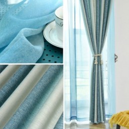 Semi-Verduisterend Gordijn Op Maat Gemaakt Gordijn Met Kleurrijke Strepen, Bedrukt Slaapkamer Woonkamer