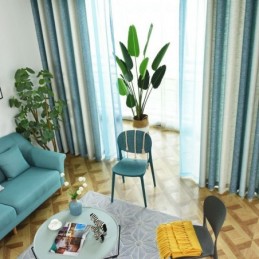 Semi-Verduisterend Gordijn Op Maat Gemaakt Gordijn Met Kleurrijke Strepen, Bedrukt Slaapkamer Woonkamer