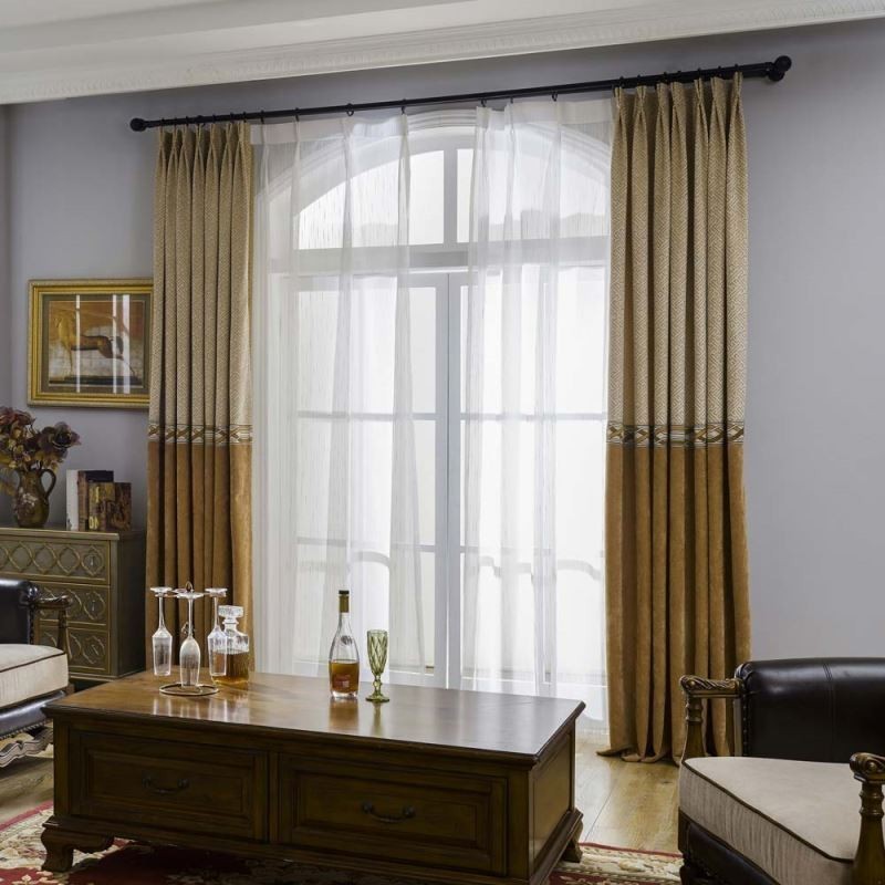 Modern Chenille Gordijn Op Maat Gemaakt Gordijn Eenvoudige Splitsing Jacquard Woonkamer Slaapkamer Stof