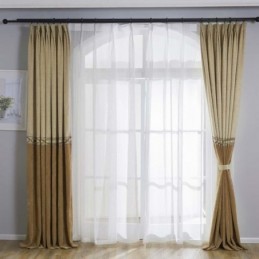 Modern Chenille Gordijn Op Maat Gemaakt Gordijn Eenvoudige Splitsing Jacquard Woonkamer Slaapkamer Stof