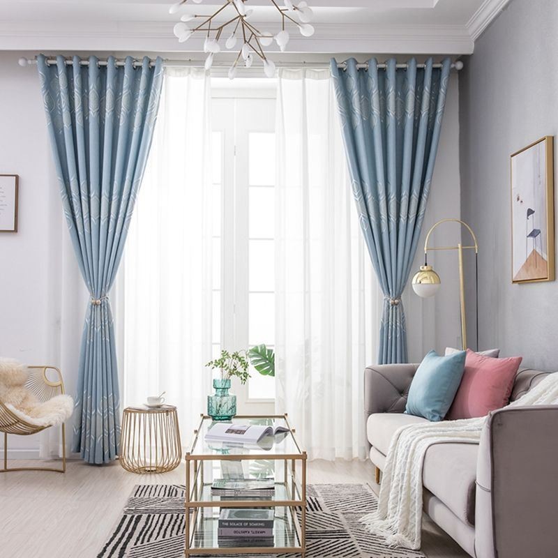 Modern Verduisteringsgordijn Op Maat Gemaakt Gordijn Jacquard Voor Woonkamer Slaapkamer