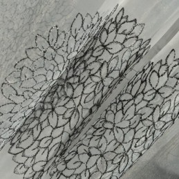 Ademend Gordijn Op Maat Gemaakt Gordijn Met Bloemencluster En Borduurwerk Voor De Woonkamer