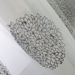 Ademend Gordijn Op Maat Gemaakt Gordijn Met Bloemencluster En Borduurwerk Voor De Woonkamer