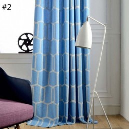 Abstract Semi-Verduisterend Gordijn Op Maat Gemaakt Gordijn Honingraat Borduurwerk Woonkamer