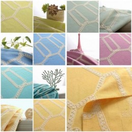 Abstract Semi-Verduisterend Gordijn Op Maat Gemaakt Gordijn Honingraat Borduurwerk Woonkamer