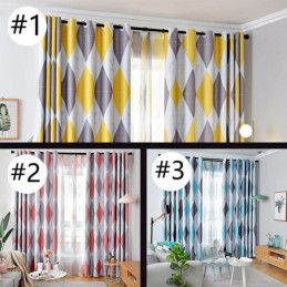 Verduisteringsgordijn Op Maat Gemaakt Gordijn Met Ruitvormig Geometrisch Patroon