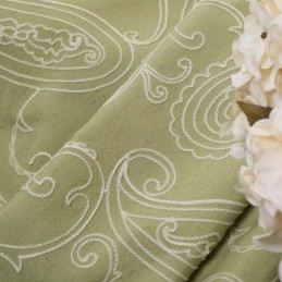 Vintage Semi-Verduisteringsgordijn Op Maat Gemaakt Gordijn Luxe Borduurwerk Woonkamer