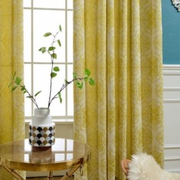 Eenvoudig Max Verduisteringsgordijn Op Maat Gemaakt Gordijn Bloem Stamen Jacquard Slaapkamer