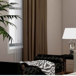 Effen Donker Koffiekleurig Gordijn Op Maat Gemaakt Gordijn Moderne Zijden Imitatie Woonkamer Slaapkamer Verduisteringsstof