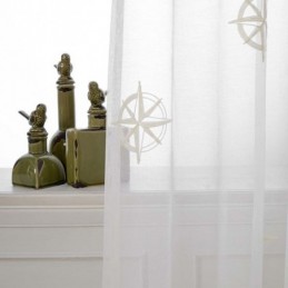 Moderne Transparante Gordijnen Op Maat Gemaakt, Ademend, Stervormig Borduurwerk Voor De Woonkamer