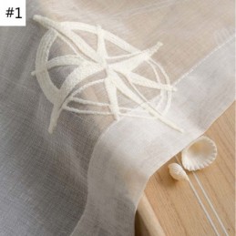 Moderne Transparante Gordijnen Op Maat Gemaakt, Ademend, Stervormig Borduurwerk Voor De Woonkamer