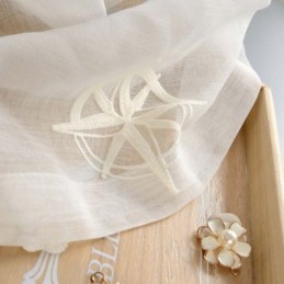 Moderne Transparante Gordijnen Op Maat Gemaakt, Ademend, Stervormig Borduurwerk Voor De Woonkamer