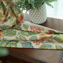 Amerikaans Retro Gordijn Op Maat Gemaakt Gordijn Abstract Bloemenprint Slaapkamer Woonkamer Semi Verduisterende Stof