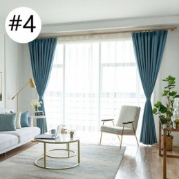 Kleuren Pure Color Fine Linen Slaapkamer Woonkamer Schaduw Warmte Isolatie Gordijn Op Maat Gemaakt Gordijn