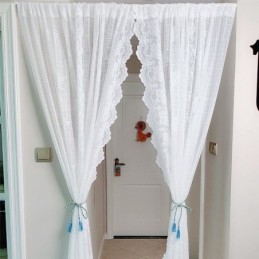 Elegante Voile Gordijnen, Decoratieve Raamgordijnen Voor Woonkamer En Slaapkamer