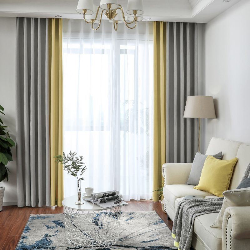 Nordic Effen Dikke Stiksels Verduisteringsgordijn Op Maat Gemaakt Gordijnstof Woonkamer Slaapkamer