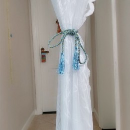 Moderne Vogelgordijnen Van Witte Tule Voor De Woonkamer