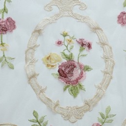 Europees Geborduurd Tule Gordijn Op Maat Gemaakt Gordijn Bloemen Voile Transparant Woonkamer